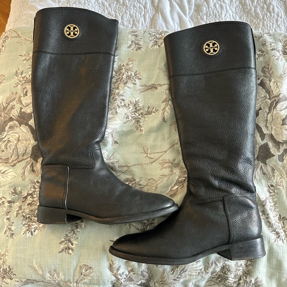 Tory Burch black riding boots (size 9)